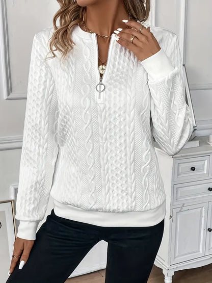 Cendrine | Pull Zippé Col Montant