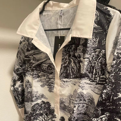 Odette | Robe Courte Tunique Imprimé Toile