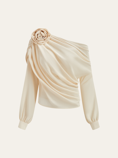 Séraphine | Blouse Asymétrique Une Épaule pour Soirée