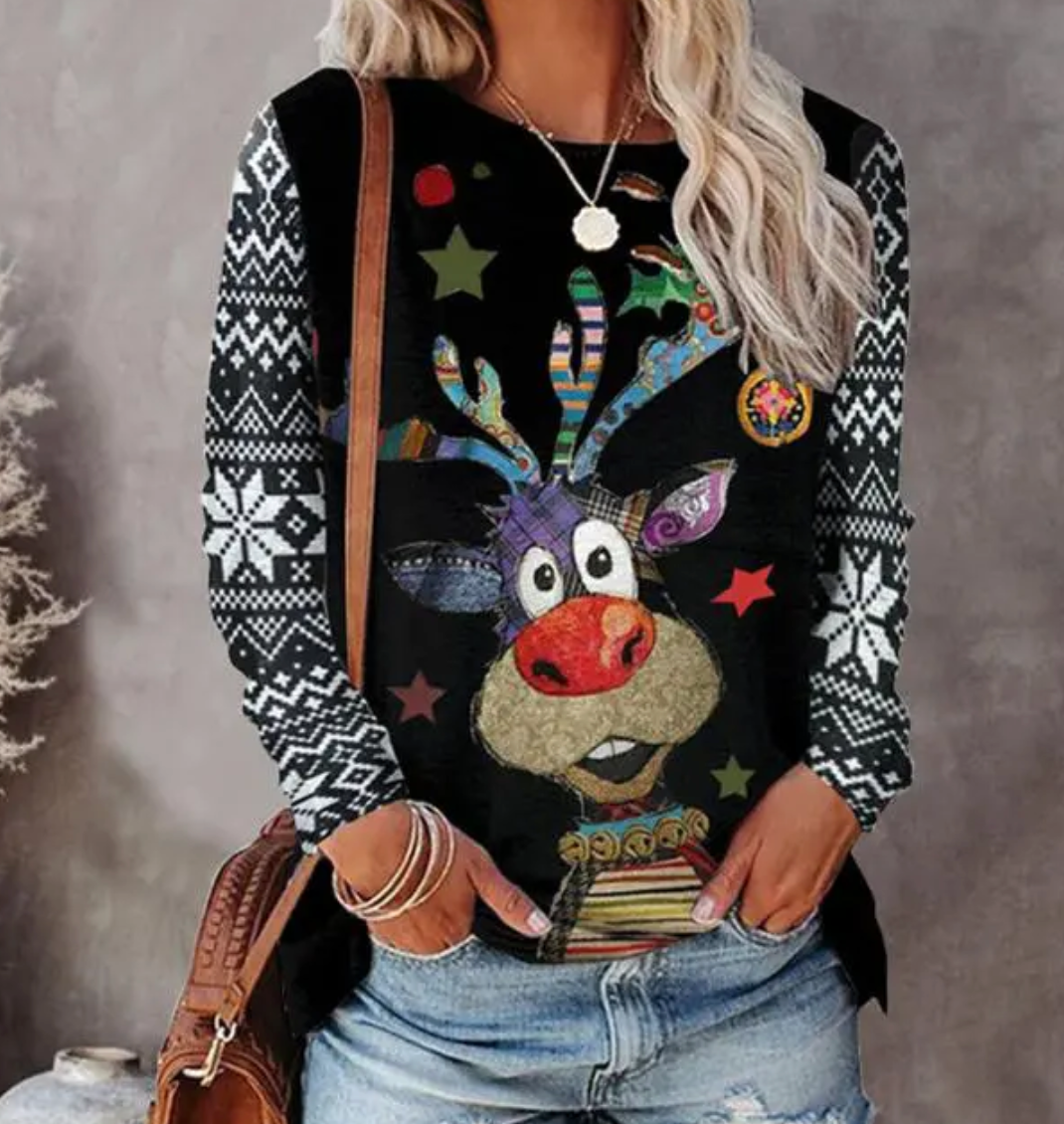 Carmeline | Pull de Noël Motif Festif