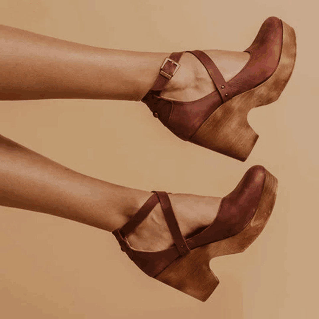Teresa chaussures compensées élégantes bout fermé