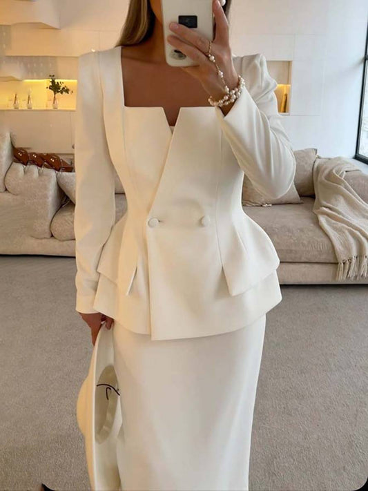 Garance | Ensemble Blazer et Jupe Longue