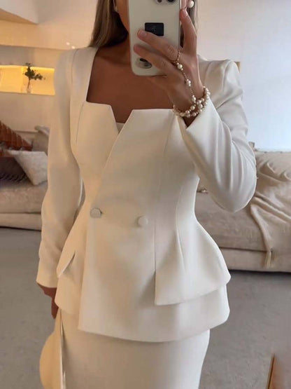 Garance | Ensemble Blazer et Jupe Longue