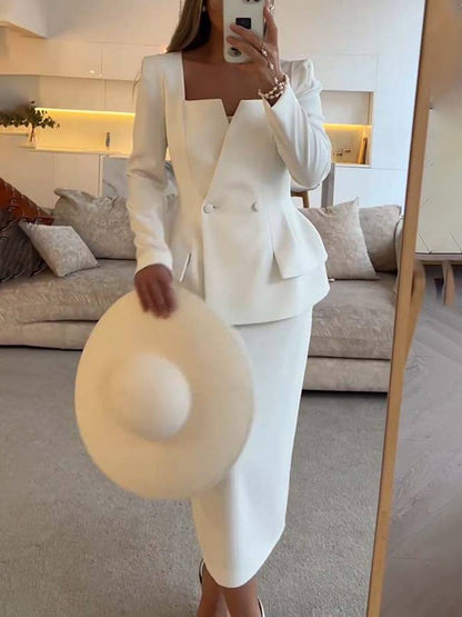 Garance | Ensemble Blazer et Jupe Longue