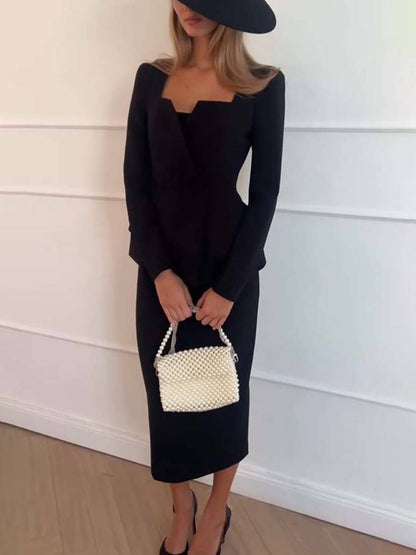 Garance | Ensemble Blazer et Jupe Longue