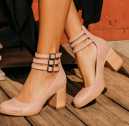Marguerite | Sandales à Talon Brides Réglables pour Été