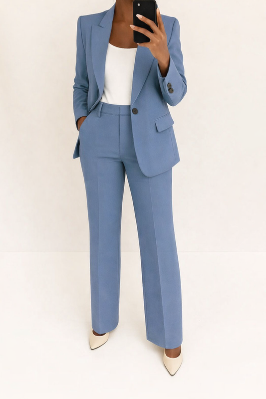 Pauline | Tailleur Pantalon Femme Deux Pièces pour Bureau Chic