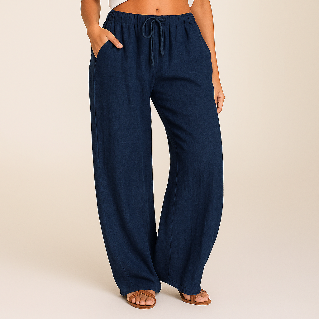 Edwige | Pantalon Large d'Été à Cordon