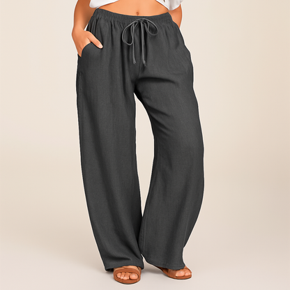 Edwige | Pantalon Large d'Été à Cordon