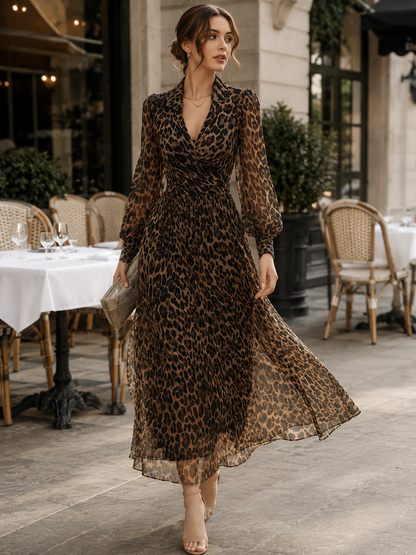 Mila | Robe Longue Imprimé Léopard