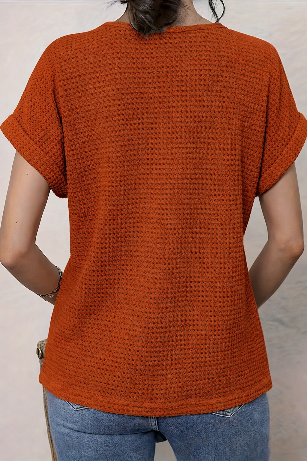 Guislaine | Haut Col Rond Bordure Dentelle