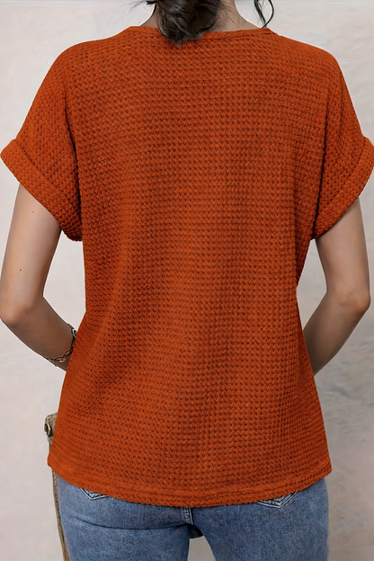 Guislaine | Haut Col Rond Bordure Dentelle