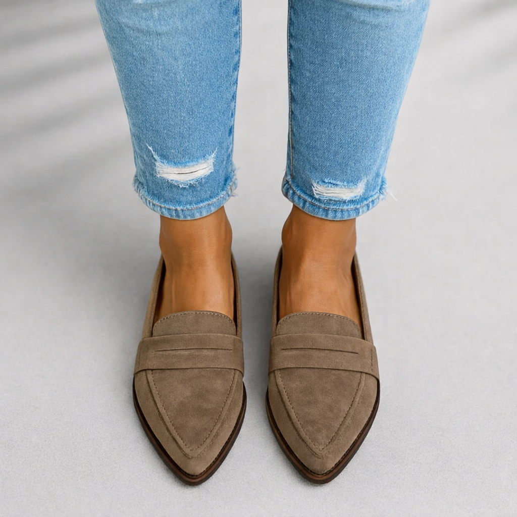 Perrine | Mocassins Plats à Bout Élancé