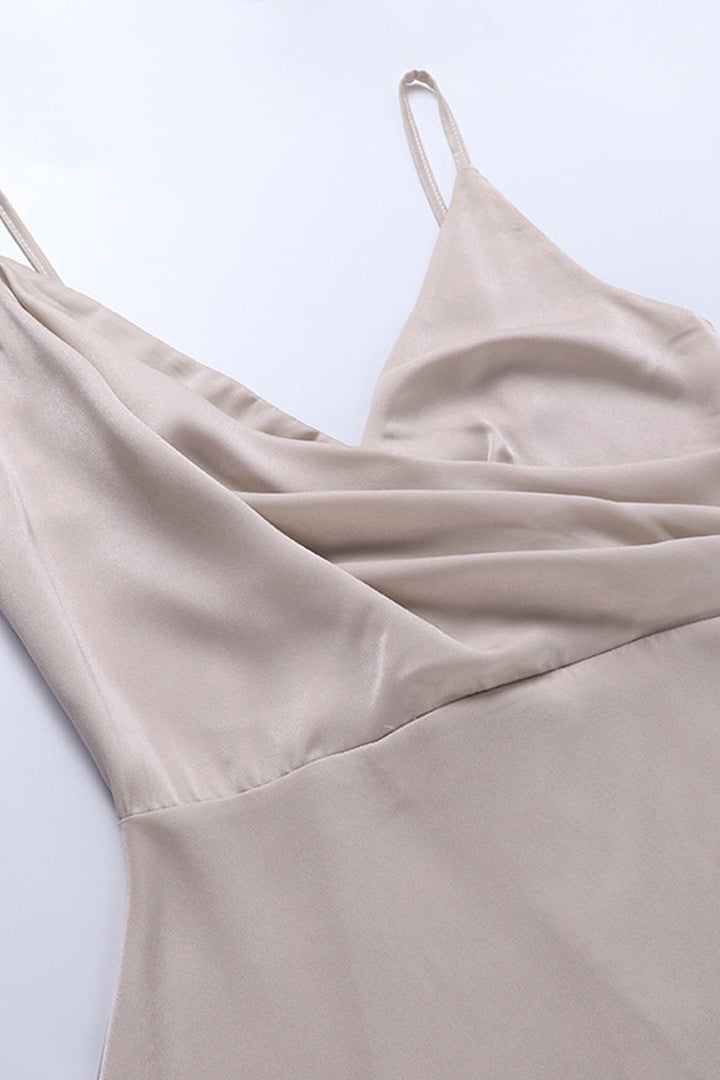 Elyna | Robe Longue de Soirée Satinée à Fente