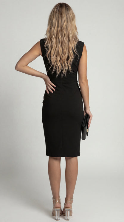 Valérienne | Robe Midi Fendue Col V Ceinturée