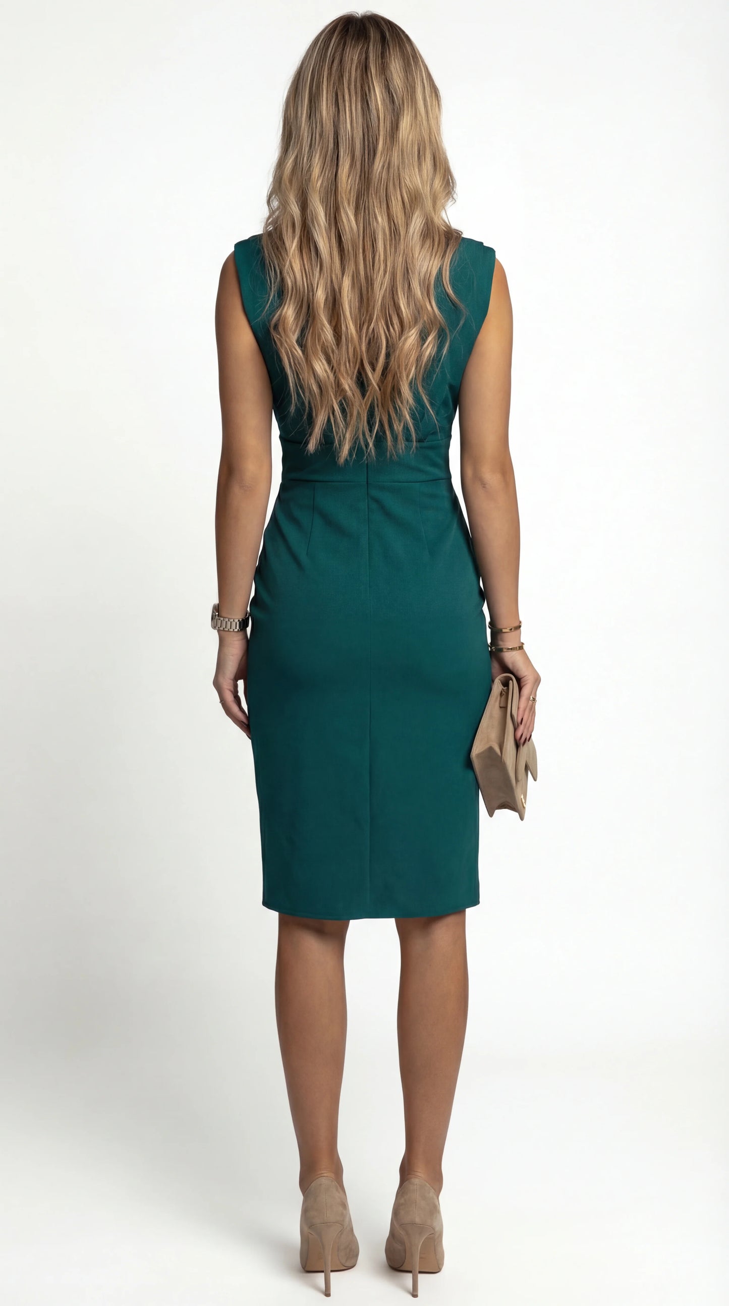 Valérienne | Robe Midi Fendue Col V Ceinturée