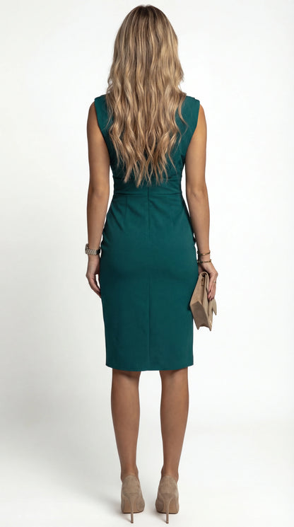 Valérienne | Robe Midi Fendue Col V Ceinturée
