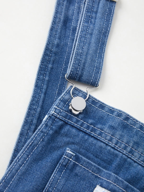 Liane | Salopette en Denim Jambes Larges