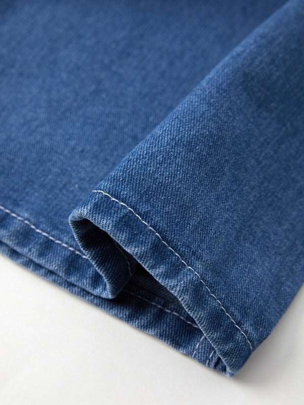 Liane | Salopette en Denim Jambes Larges