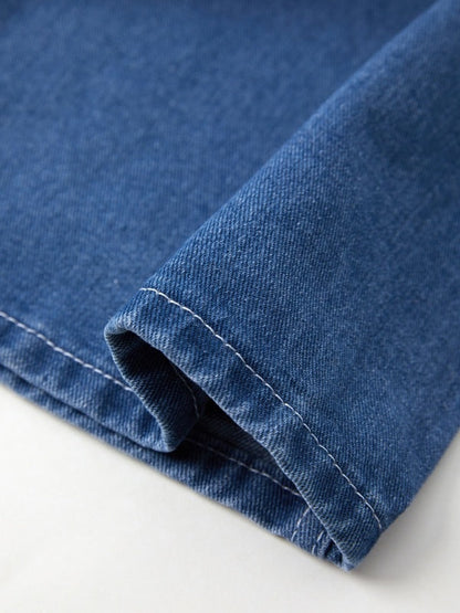 Liane | Salopette en Denim Jambes Larges
