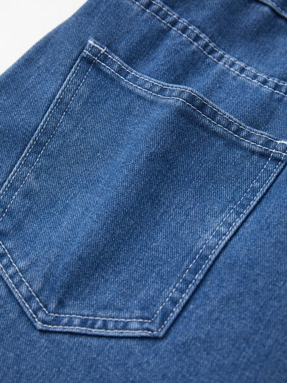 Liane | Salopette en Denim Jambes Larges