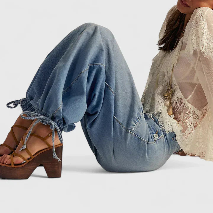 Palmine | Pantalon Large Plissé Fluide