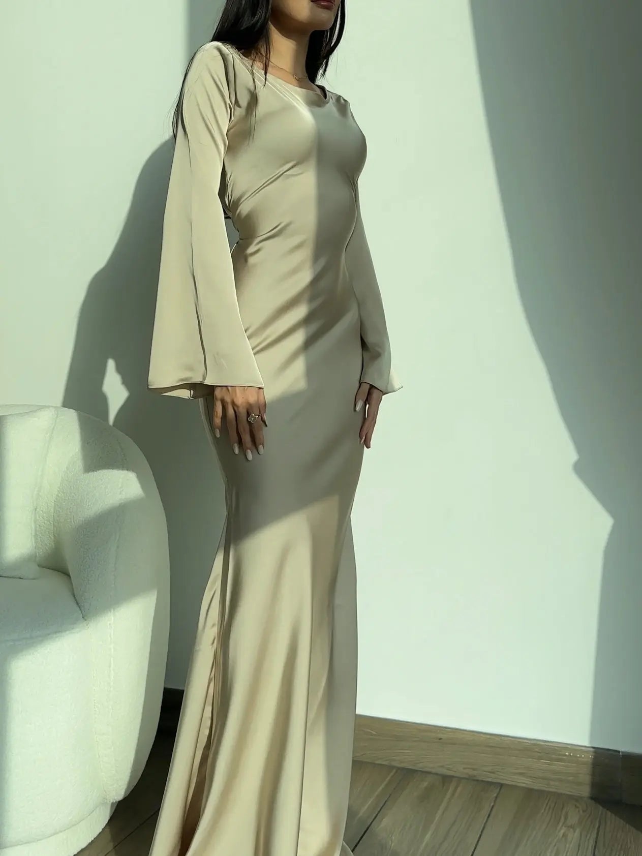 Sévoline | Robe Longue Manches Longues Épurée