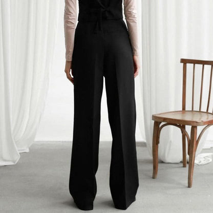 Pernelle | Pantalon Lin Taille Haute Plissé