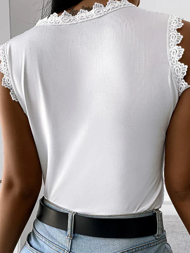 Eliane | Top Dentelle Sans Manches
