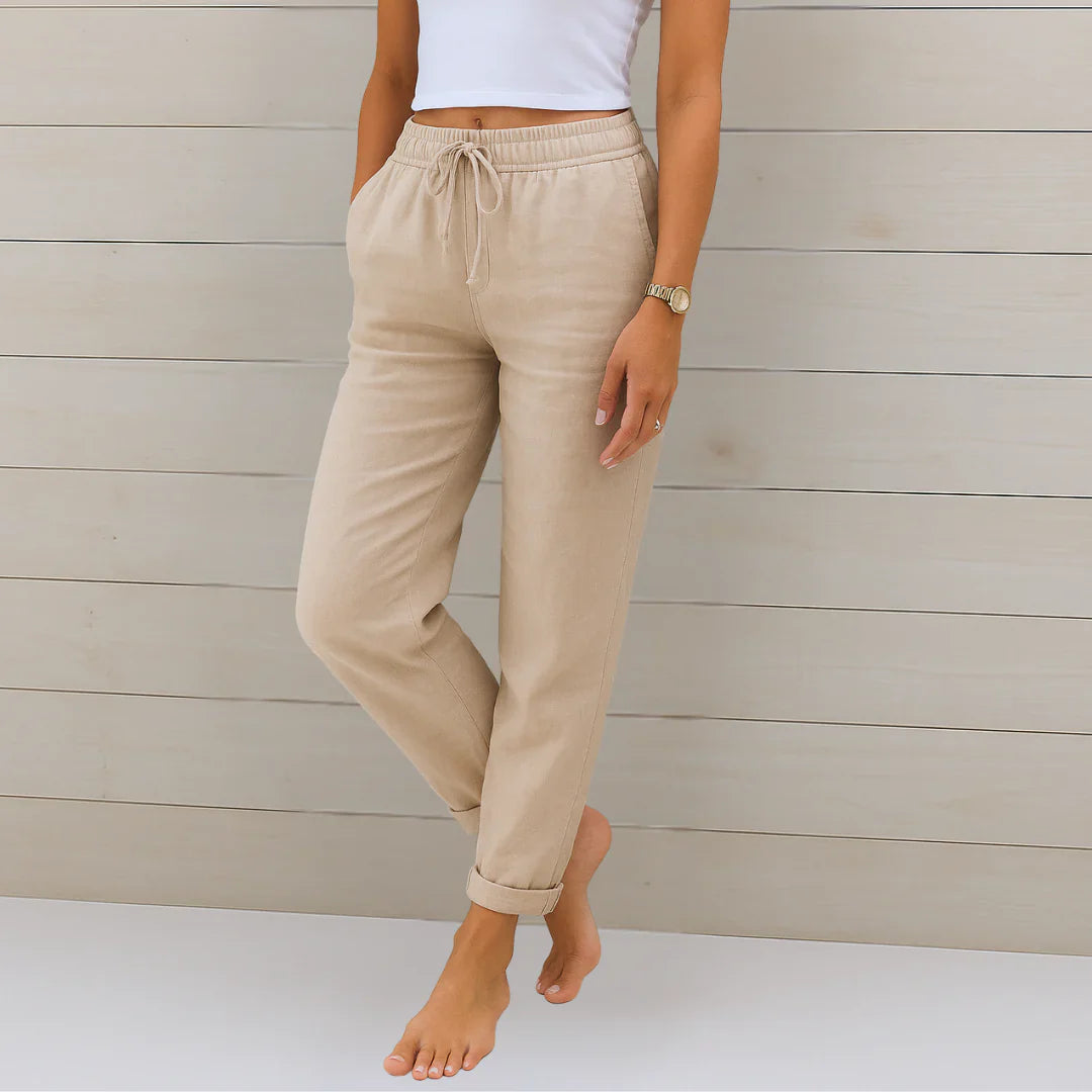 Riona pantalon fluide confortable en lin