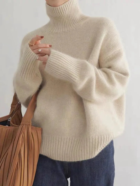 Solveigne | Pull Col Roulé Maille Douce