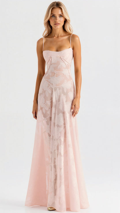 Sidonie-Marie | Robe Longue Bustier Détails Dentelle