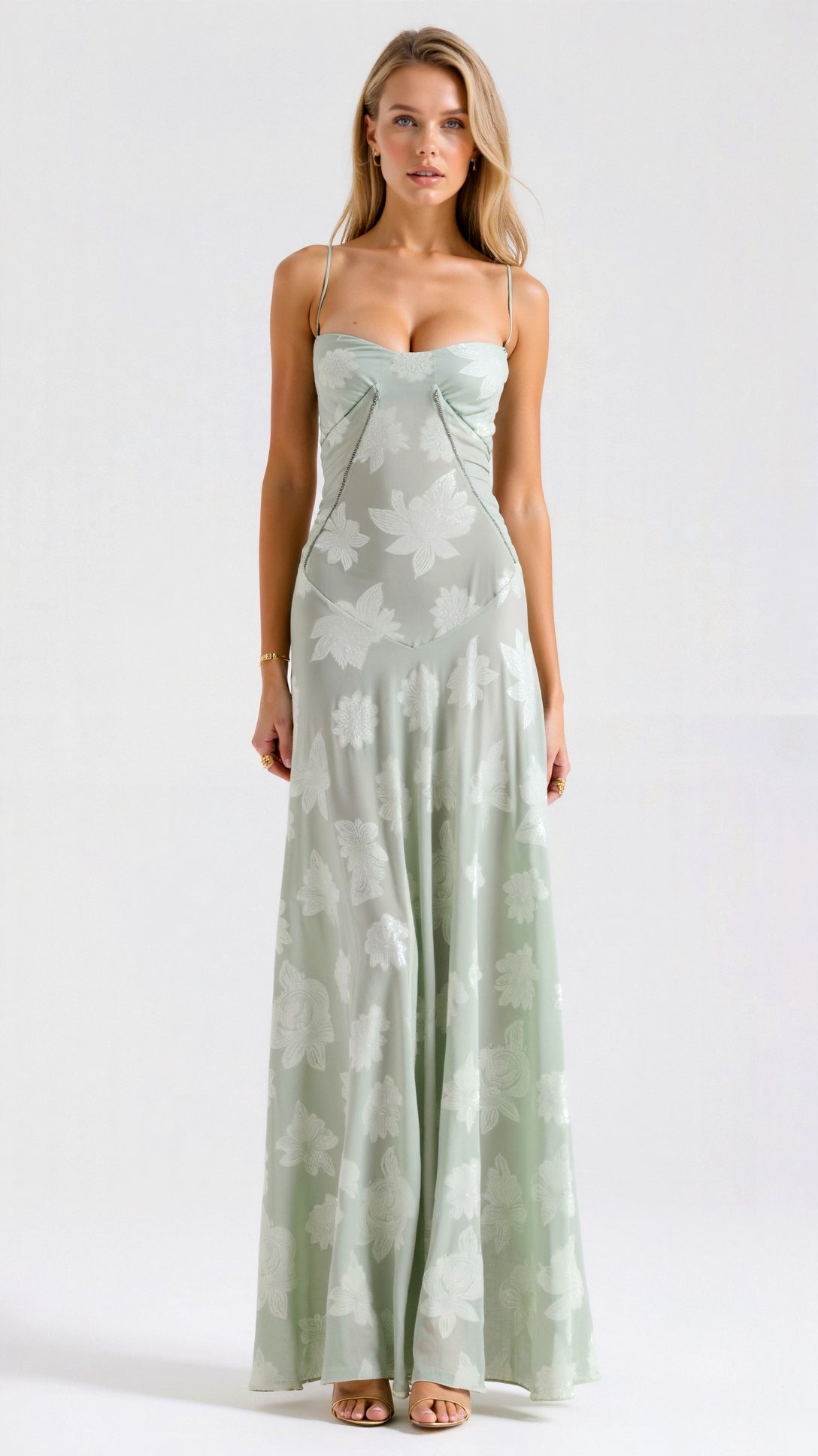 Sidonie-Marie | Robe Longue Bustier Détails Dentelle