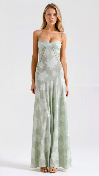 Sidonie-Marie | Robe Longue Bustier Détails Dentelle