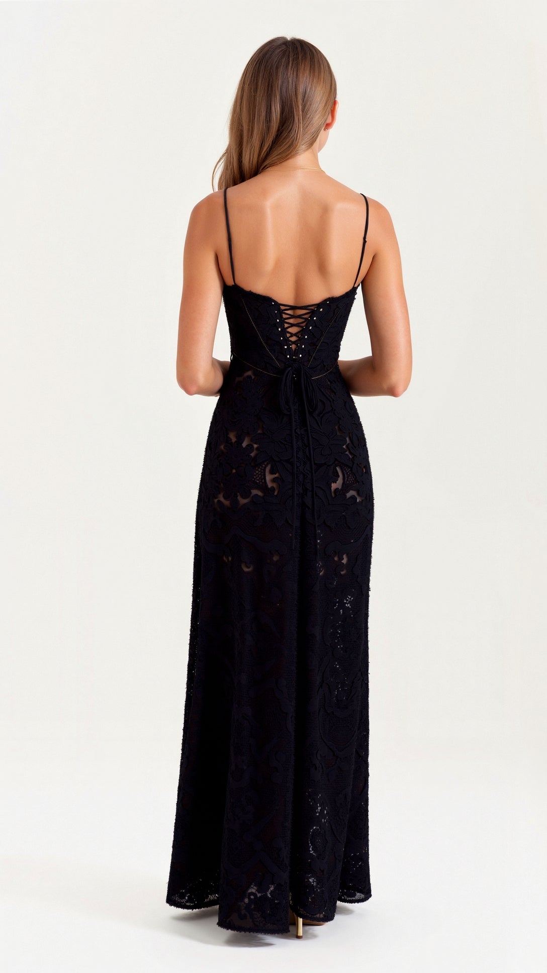 Sidonie-Marie | Robe Longue Bustier Détails Dentelle