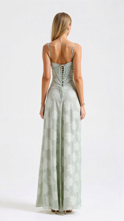 Sidonie-Marie | Robe Longue Bustier Détails Dentelle