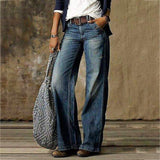 Dulcie | Jean Large Taille Basse Style Décontracté