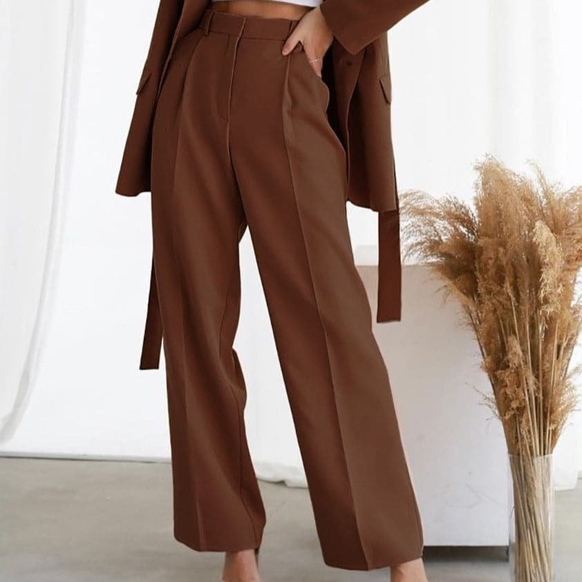 Pernelle | Pantalon Lin Taille Haute Plissé