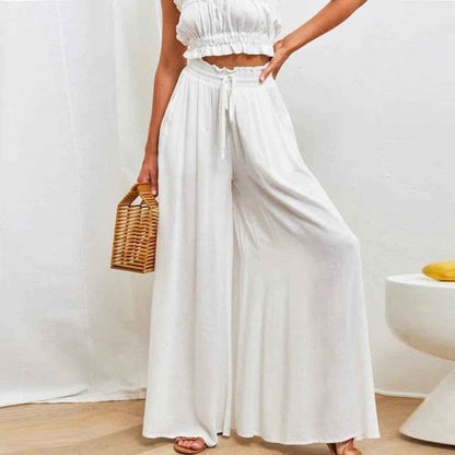 Gabriella | Pantalon Taille Haute Coupe Évasée
