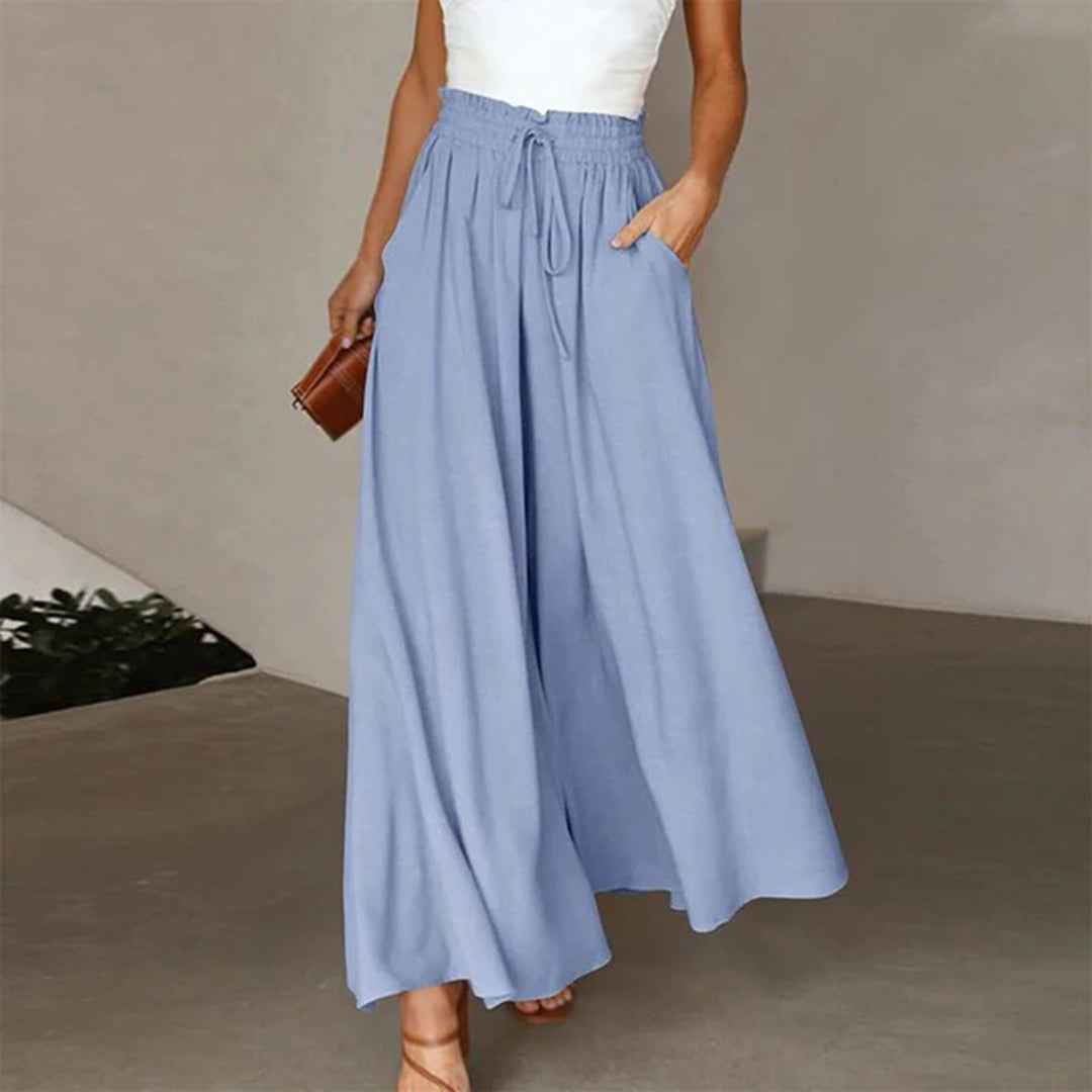 Gabriella | Pantalon Taille Haute Coupe Évasée