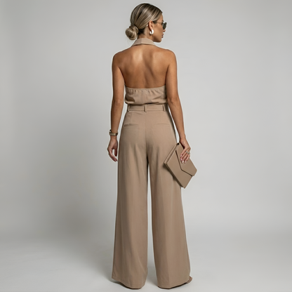 Elsa | Combinaison Col Montant Jambe Large