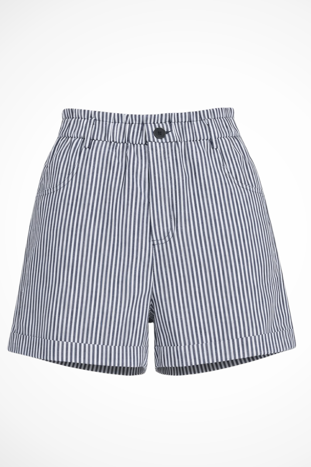 Aline | Short Tailleur Rayé Taille Haute