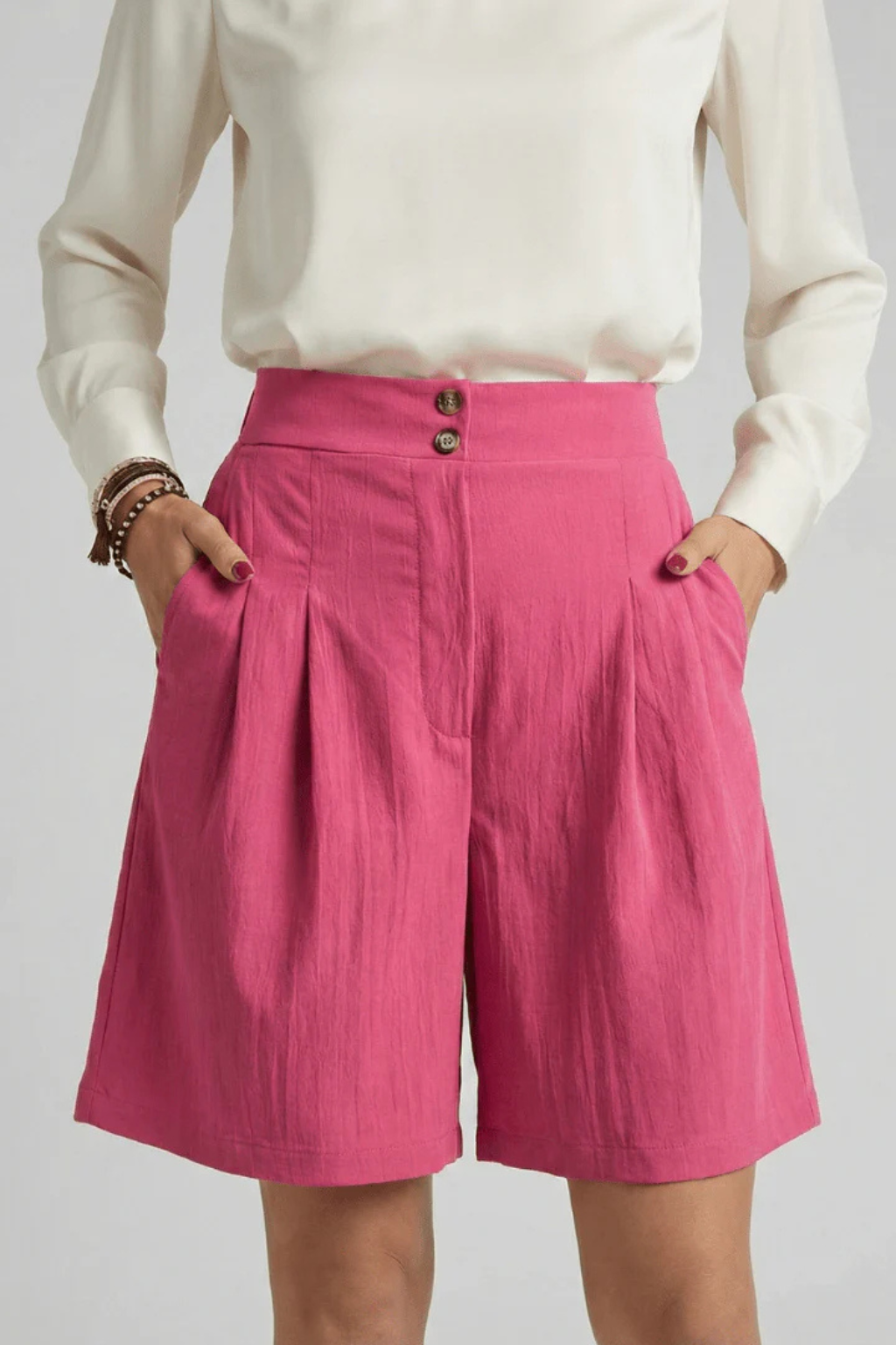 Célia | Bermuda Tailleur Taille Haute