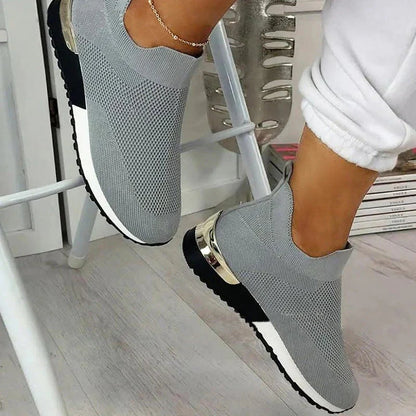Aldegonde | Baskets Slip-On à Accents Dorés