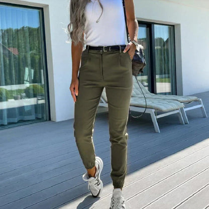 Romane | Pantalon Léger Taille Haute avec Ceinture
