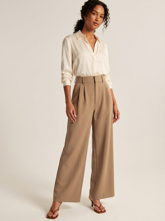 Noëlline | Pantalon Large Taille Haute