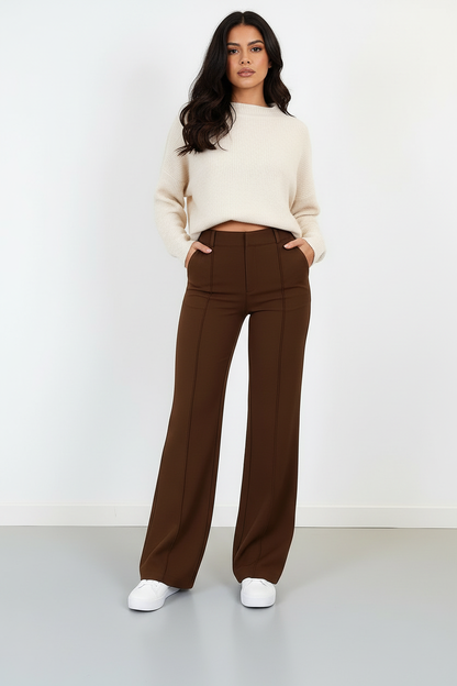 Ghislaine | Pantalon Droit Taille Haute