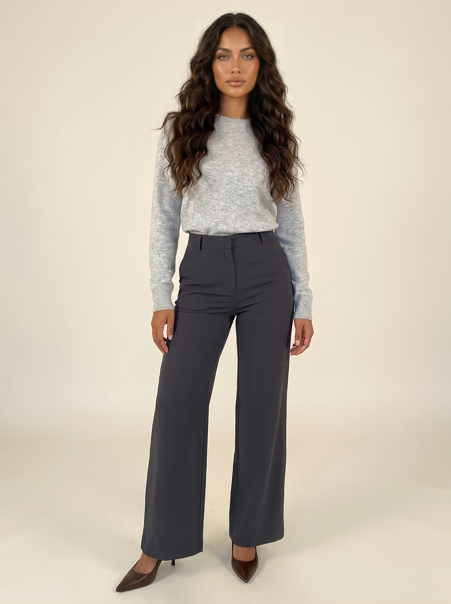 Ghislaine | Pantalon Droit Taille Haute