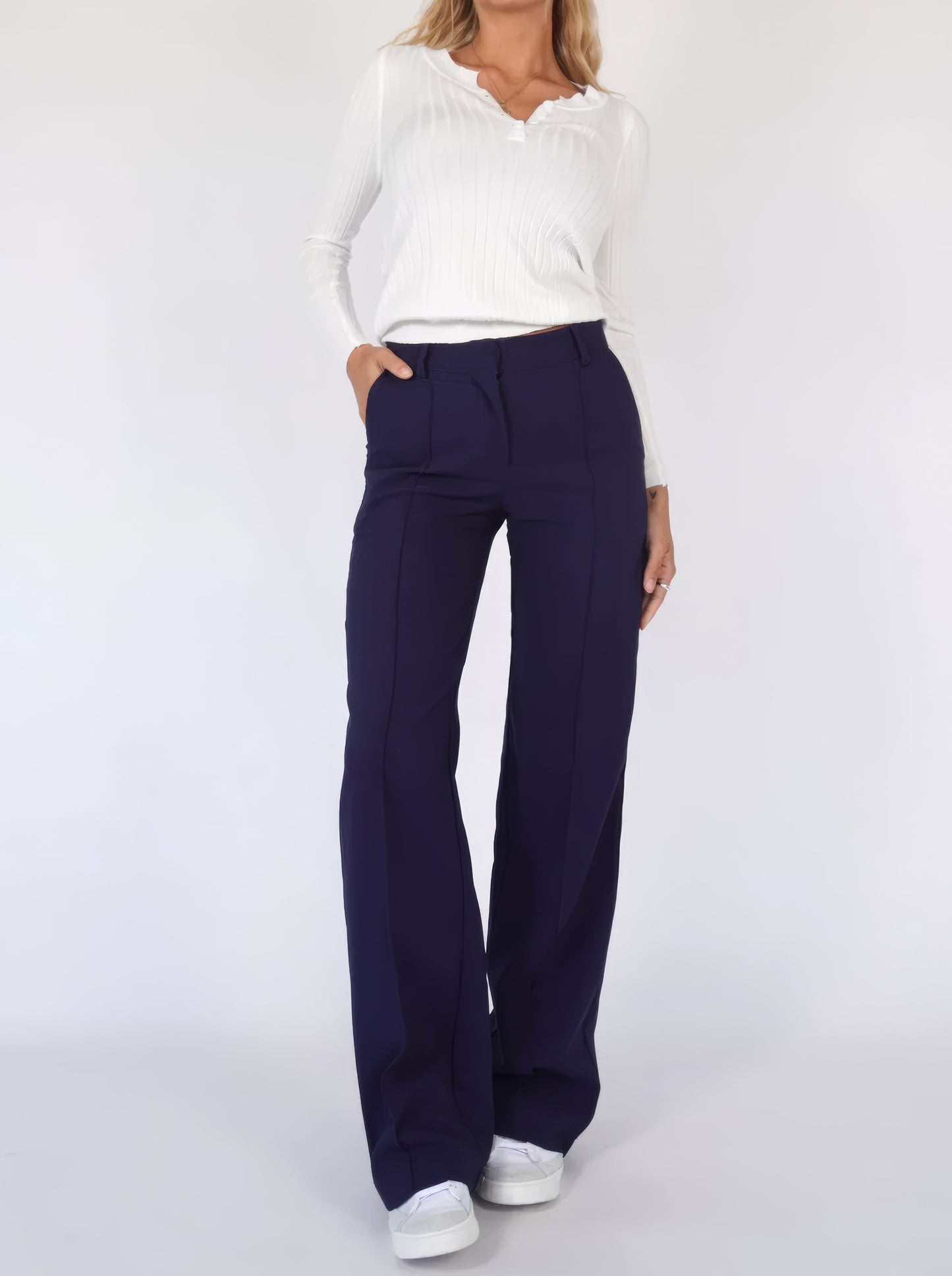 Ghislaine | Pantalon Droit Taille Haute