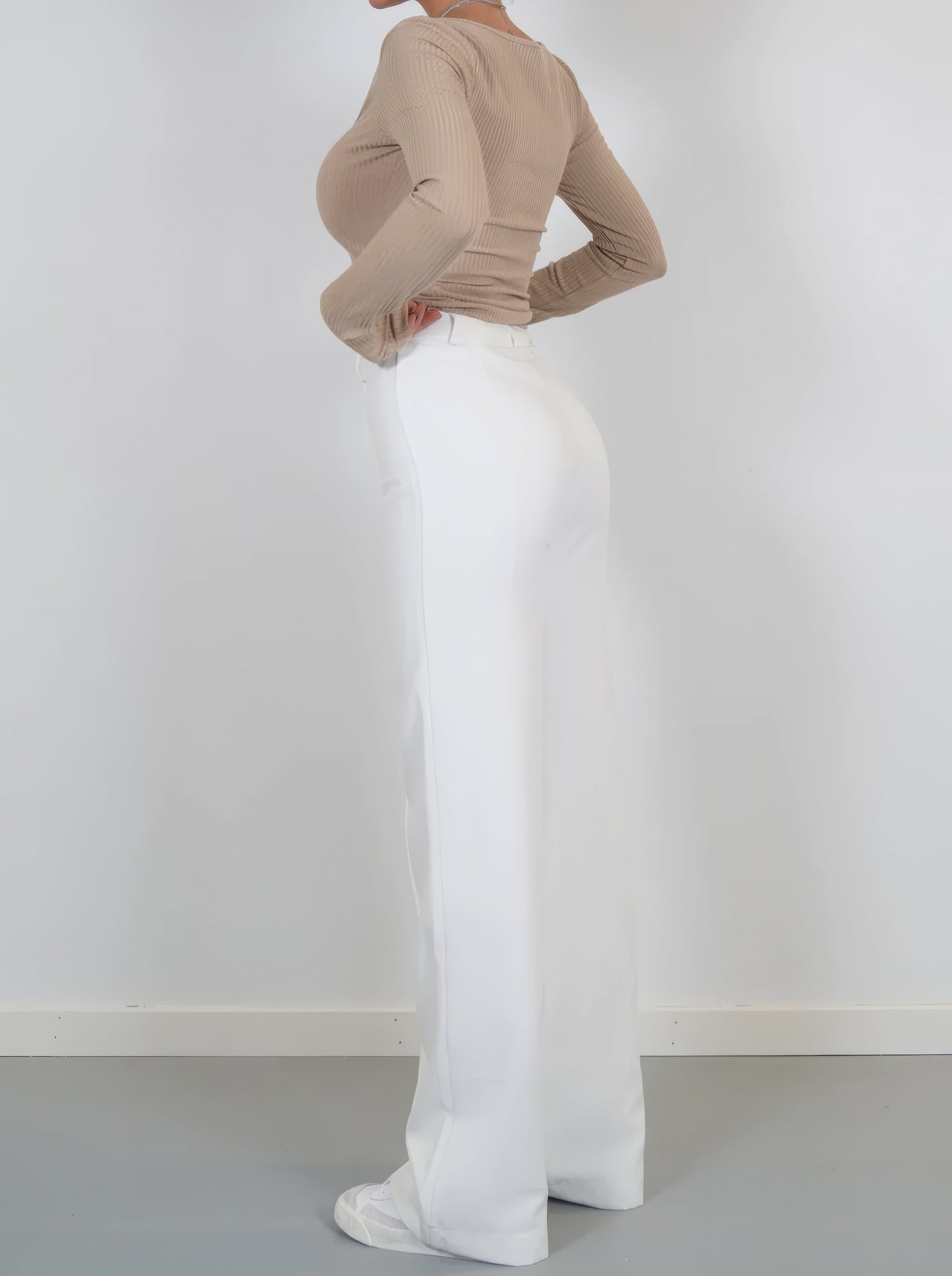 Ghislaine | Pantalon Droit Taille Haute